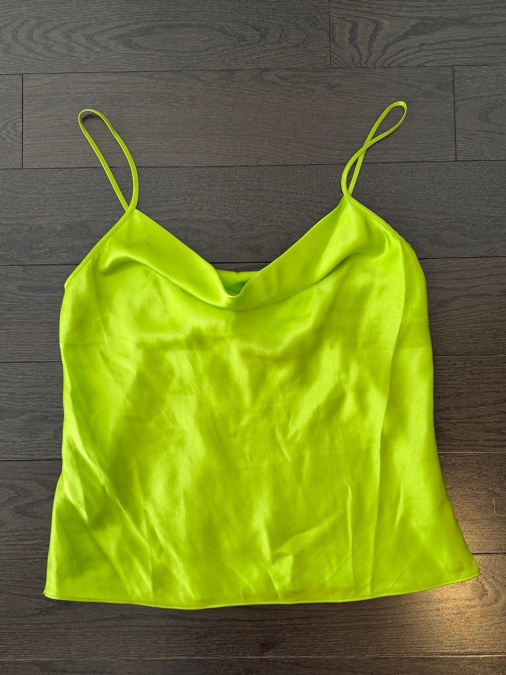 Massimo Dutti green silk cami top Small
